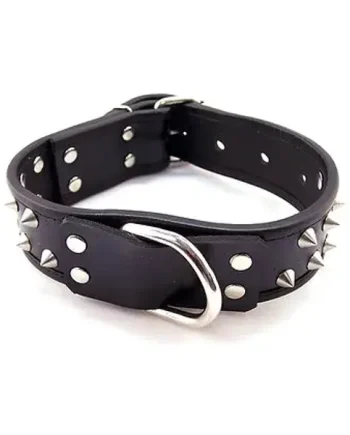 Rouge Leather Studded Collar