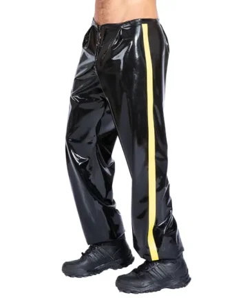 Latex Tracksuit Bottoms Black/Yellow